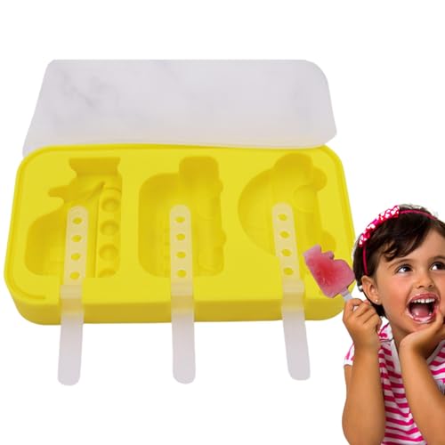 Holdes Moldes y bandejas de hielo para coche,Molde de hielo para coche,Molde de hielo helado de 3 cavidades - Molde de hielo reutilizable, máquina de hielo apilable de silicona, moldes de hielo