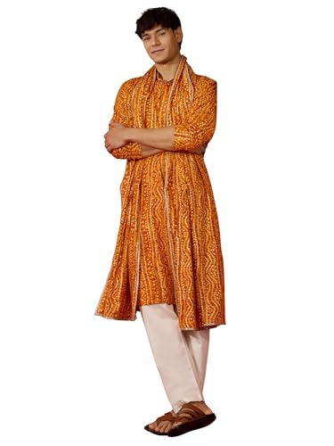 Kurta Vastramay moutarde tenue de fête indienne pour homme taille M