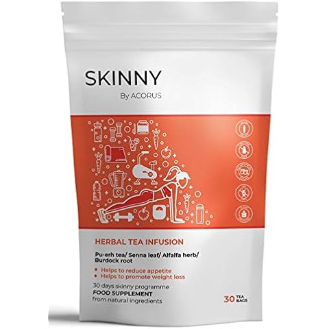 ACORUS Skinny Herbal Tea ● 15 Days Tea Program ● Pu-Erh Tea, Senna Herb, Alfalfa ● The Ideal Companion for Your Active and Sustainable Lifestyle (2g x 30) Cover