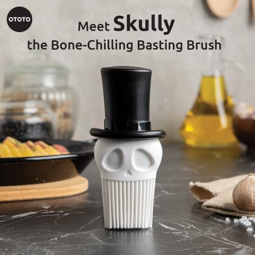 Skully Basting Brush By Ototo - Silicone Pastry Brush, Kitchen Brush, Spooky Gifts, Skull Kitchen Accessories, Food Basting Brush For Cooking - Kitchen Gift, Kitchen Gadgets, Funny Gifts, Unique Gifts #TOP2