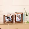 Amazon.com - Fixwal 2 Pack 5x7 Rotating Picture Frame, Solid Wood Frame ...