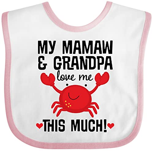 inktastic Mamaw and Grandpa Love Me Grandkids Baby Bib