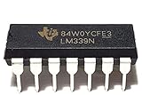 Juried Engineering LM339N LM339 Quad Differential Comparator Industrial Grade Breadboard-Friendly IC DIP-14 (Pack of 5)