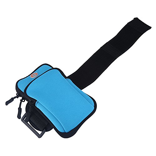 Outdoor Sport Running Jogging Oefening Gym Arm Pols Pouch Armband Telefoon Case Bag Blauw. - Image 6