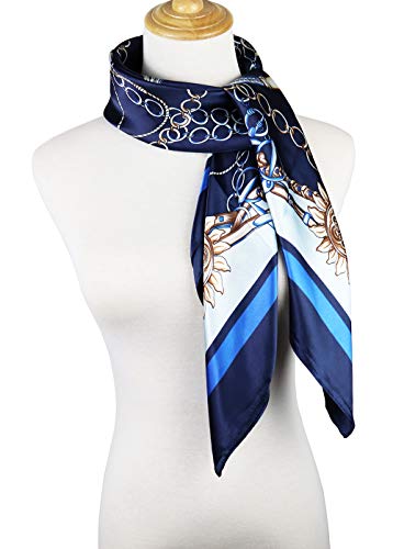 Image of Women's 35 inch Satin Square Silk Like Hair Scarves and Wraps Headscarf for Sleeping | Silk Feel Neckerchief, Hair Scarf, Fashion Bandana, Headscarf, Headband, Hair Wrap Sleeping, Daily Fashion Styling