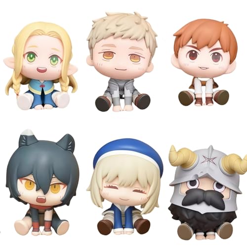 Delicious in Dungeon Figurein Marcille Donato Figura de 7 cm 6 piezas de PVC Anime estatua Figuras Home Display Coleccionar Regalo