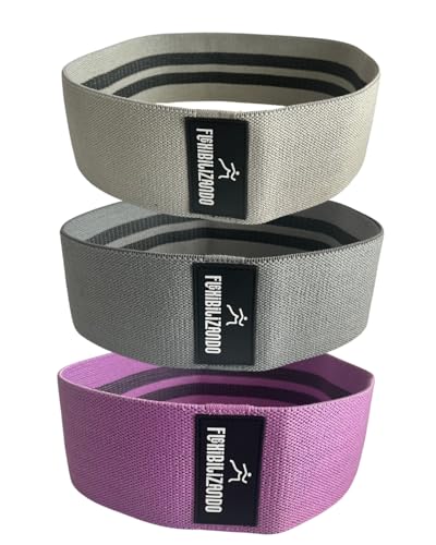 Kit 3 Faixas Elásticas de tecido mini band de tecido hip band com 3 intensidades