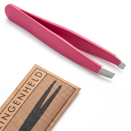 KLINGENHELD® Haargenaue Pinzette - greift jedes Haar beim 1. Versuch ohne durchrutschen - Pinzette Augenbrauen Zupfen handgeschliffen… – Ansicht 1