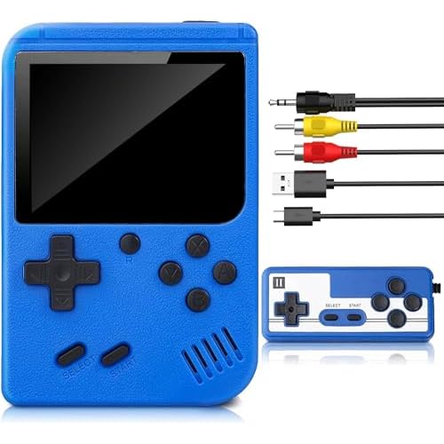 Handheld Games Console Portable- Mini Retro Game Console with 500 Classical FC Games Support for Connecting TV & Two Players, 3.0-Inches Screen 1020mAh Rechargeable Battery, Gift for Kids Adult