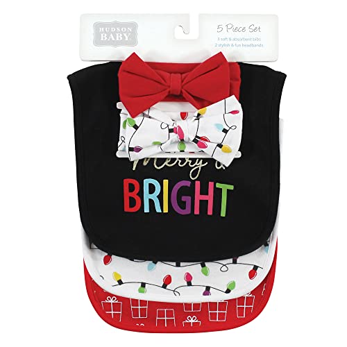 Image of Hudson Baby Unisex Baby Bandana Bibs and Headbands
