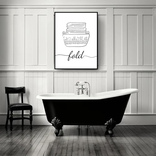 Affiche de lavage à sec pour habiller un mur de buanderie vide