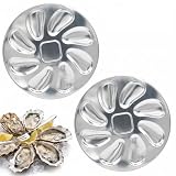 MGTECH 2 Pack Stainless Steel Oyster Plate, Pan and Serving Tray, Shell Shaped Platter