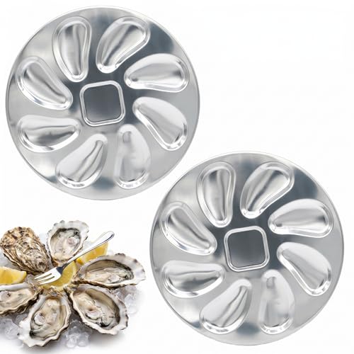 MGTECH Stainless Steel Oyster Plate Set