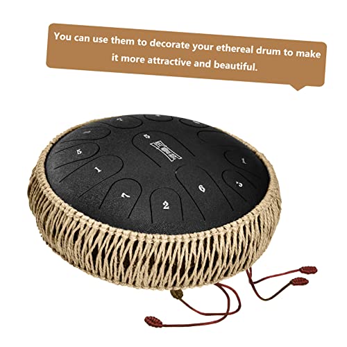 Cuerda decorativa tejida para tambor etéreo cuerda protectora práctica miniatura 5