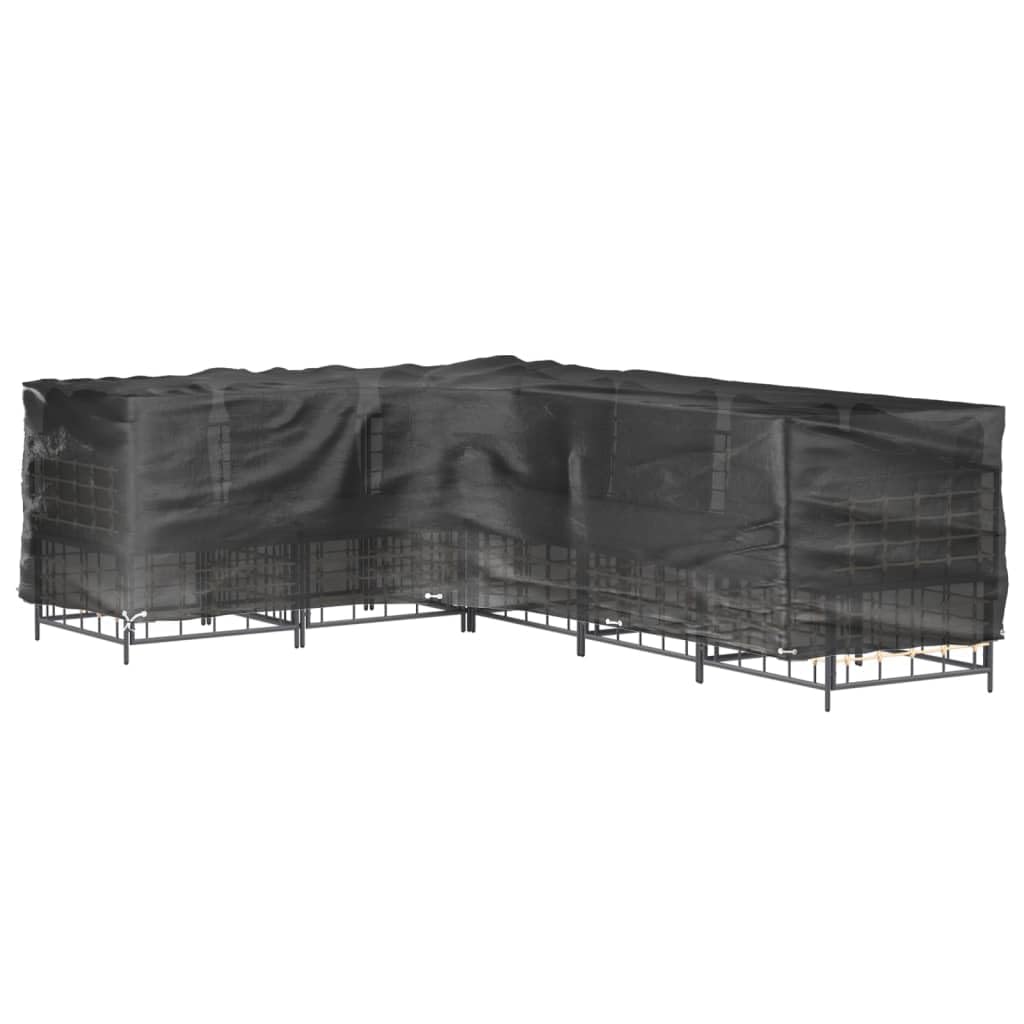 Wasserfeste UV-beständige Gartenmöbel-Abdeckung aus Polyethylen, 285x220x80 cm, mit Aluminiumösen und Seil für einfache Befestigung, praktisch zusammenfaltbar