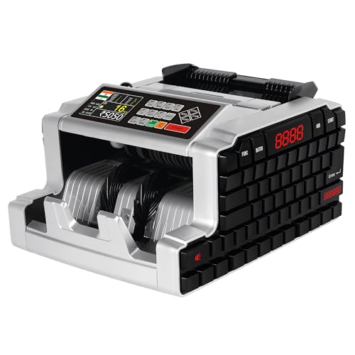 Image of swaggers Mix Note Value Counting Machine with Fake Note Detection Best for Banks, Offices, Hotels, Hospitals, Schools, Colleges, Retails Shops, Jewellery Shops etc.