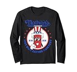 Nathan’s Famous Hot Dog Eating Contest 2025 Funny Long Sleeve T-Shirt