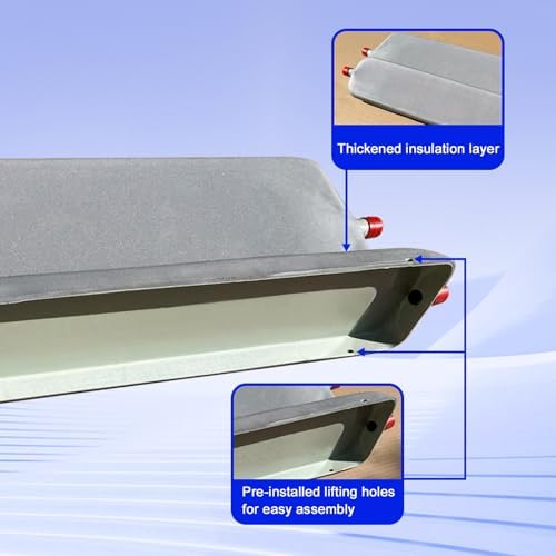 Galvanized Condensate Drain Pan for Air Conditioners - 41.7x4.7in Central AC Drip Pan for Window & Split Systems, Heat Pump Accessories, Durable & Rust-Resistant