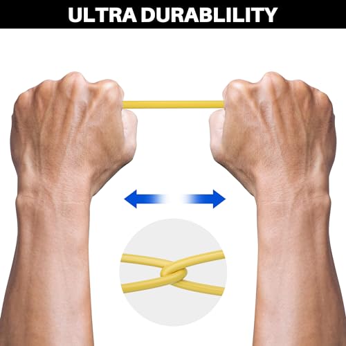 Image of Cat5e Ethernet Cable 150 FT, Long Cat 5e Internet Cable, Yellow Snagless Patch Cord, Flexible, Network, LAN, PoE, Standard RJ45 Connector for PC, Server, Router, Modem, TV, PS5 - with 15 Cable Ties