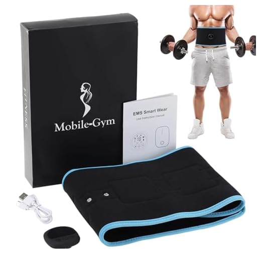 Estimulador muscular de cinto abdominal - Estimulador muscular de toner ab de 8 modos e 19 níveis com adesivo condutor de silicone e temporizador - Toner muscular flexível, cinto abdominal Fovolat