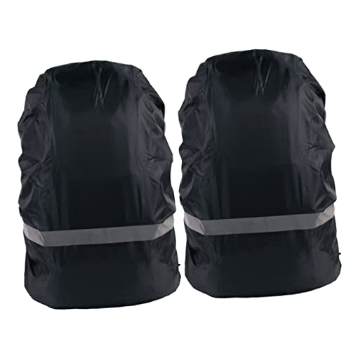 LIOOBO 2pcs Waterproof Rainproof Backpack Covers Hiking Camping Travel Cycling Hunting Climbing Reflective Strip