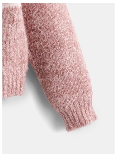 Girl's Striped Color Block Sweaters Long Sleeve Crewneck Pullover Jumper Tops Knitwear3