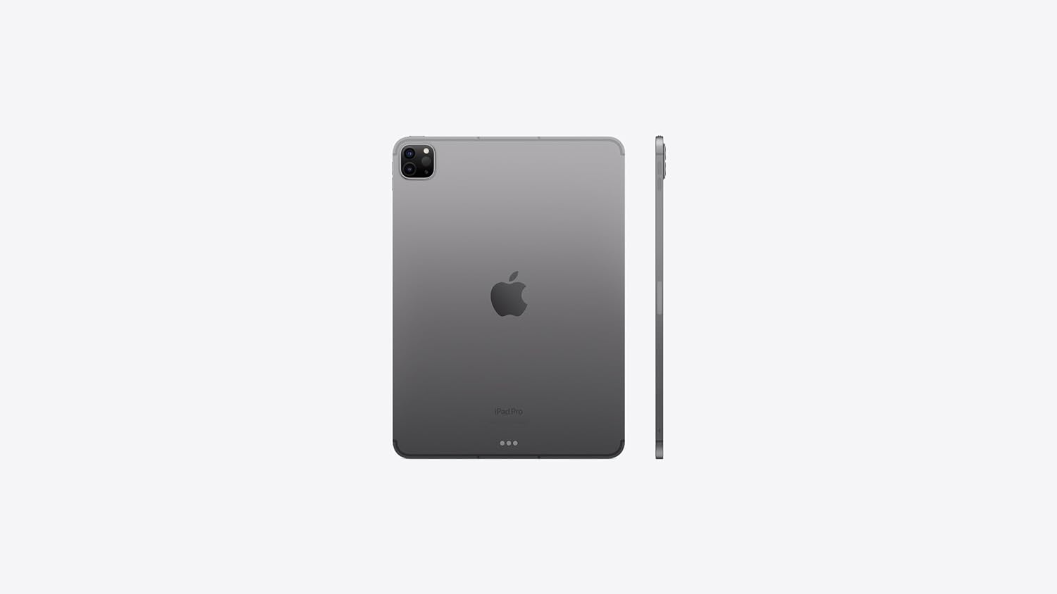 Apple 2021 iPad Pro 3rd Gen (11-inch) Space Gray back and side view