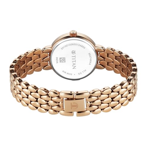 Image of Titan Glamour Quartz Analog Mother of Pearl Dial Stainless Steel Strap Watch for Women