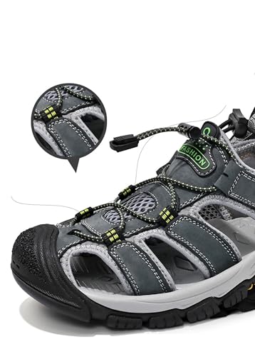 Summer Men's Sandals Breathable Outdoor Hiking Sandals Closed Toe Casual Sport3