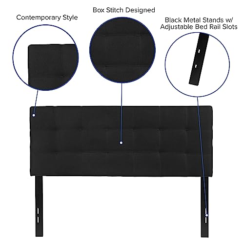 Flash Furniture Bedford Tufted Upholstered Full Size Headboard In Black Fabric #TOP2