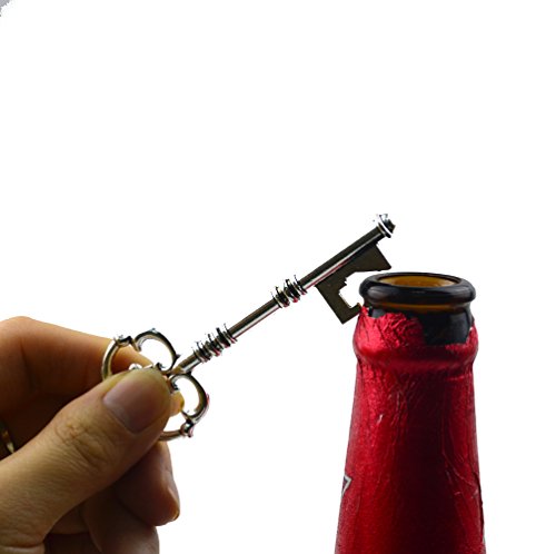 Makhry Gemengd 20 Extra Groot Sleutel Flesopener Vintage Skelet Sleutel Bruilofts Gunsten - 2 Stijlen (Antiek Zilver) - Afbeelding 7