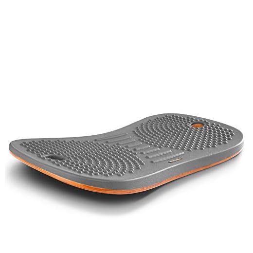 FEZIBO Standing Desk Anti Fatigue Mat Wooden Wobble Balance Board Stability Rocker with Ergonomic Design Comfort Floor Mat (Large, Altostratus Gray)