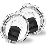 Tumbler Lids for Yeti, 2 Pack Replacement Covers for 20 oz Tumbler with Magnetic Slider, for 16 oz Pints, 10/24 oz Mug, 10 oz Lowball, Cup Lids for Ozark Trail, Old Style Rtic