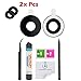 OmniRepairs Rear Facing Glass Camera Lens Cover Frame Replacement For LG Nexus 5X Model LG-H790 and LG-H791 (2 Pieces) with Pre-installed Adhesive and Repair Toolkit