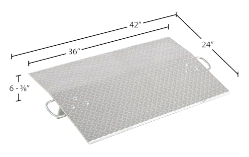 vestil e-3624 aluminum economizer dock plate usable 36 in x 24 in 38 in plate thickness 3600 lb capacity