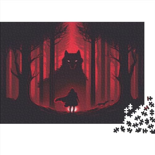 Puzzle en bois loup 1000 pièces idée cadeau idéal pour passionné