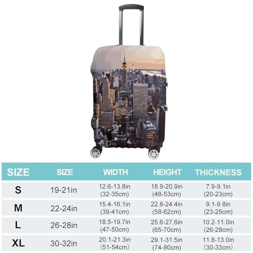 New York City Luggage Cover, Washable Elastic Suitcase Cover Protector Fit 18-32 Inch Luggage2