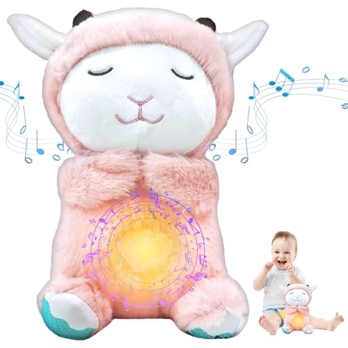 Alivio Calmante Nutria, Koala para Aliviar La Ansiedad, Alivio De La Ansiedad Oveja, Juguetes Peluche de Cordero, Ovejas Almohada de Peluche, Dormir Bebe Musical Peluche Oveja, Compañero Sueño Bebé