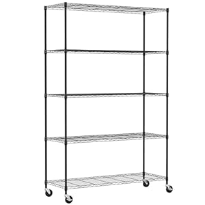 【大きめ】IZEUK 5段スチールラック メタルラック 幅120cm×高さ195cm 耐荷重600kg 3,749円送料無料! 【大きめ】IZEUK 5段スチールラック メタルラック 幅120cm×高さ195cm 耐荷重600kg 3,749円送料無料!