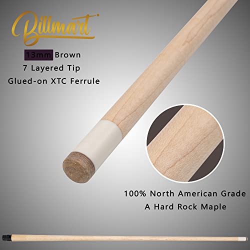 Pool Cue Stick, Billiard Cue Sticks With Hard Case, 2-Pieces 58" Pool Table Sticks, 13 Mm Tip Pool Queue, 19-21 Oz Pool Que (Purple,21Oz) #TOP1