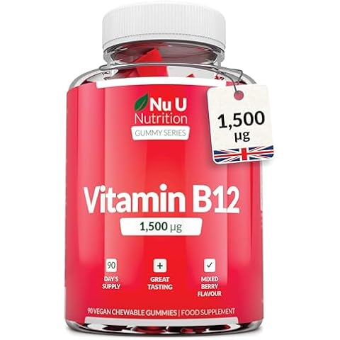 Nu U Nutrition Vitamin B12 Gummies 1,500mcg Cover