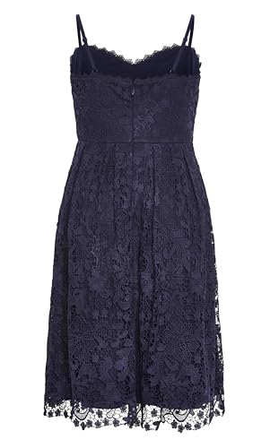 Image of City Chic Women's Plus Size Cocktail Dress - Scarlet Bustier Lace Midi