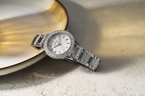 Fossil Damenuhren Jesse, Quarzwerk, 34mm Silbernes Edelstahlgeh&auml;use mit Edelstahlarmband, ES2362