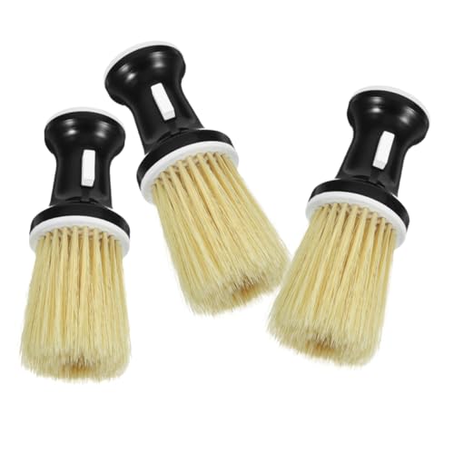 Beaupretty 3 Piezas Cepillo para peluquería suministros de cepillo de afeitar de los hombres pincel de pincel de pincel brocha de afeitar lana de nailon Brown