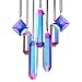 HDCRYSTALGIFTS Set 7 Crystal Sun Catcher Prisms, AB Colored Suncatcher Crystals Indoor Window Hanging Valentine's Day Gift Ornaments Rainbow Maker Prisms for Home Garden Decor