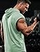 JMIERR Men's Sleeveless Drawstring Hooded Tank Tops T-Shirt - Casual Fashion Slim Fit Cotton Hoodies Tee Shirt for Gym Workout Daily Wear, S, Mint Green