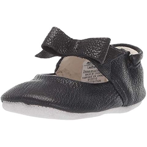 Robeez Baby Girls Ankle Strap Mary Jane First Kicks Crib Shoe, Sofia Black, 12 Months-18 Months Infant Cover