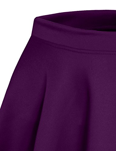 NE PEOPLE Women’s Skater Skirt – Stretch Elastic Waist Casual Mini Flared Swing Pleated Skirts Made in USA S-3XL4