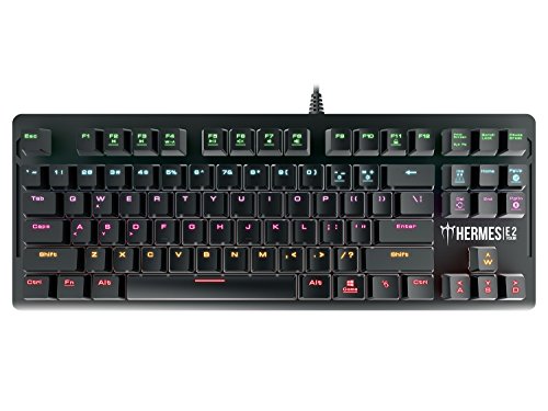 Preisvergleich Produktbild GAMDIAS Hermes E2 Seben Farben Mechanische Gaming Tastatur Schwarz