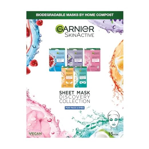 Garnier Sheet Mask Discovery Collection, Juego de mascarillas faciales y oculares para pieles deshidratadas, apagadas y cansadas, con glicerina y ácido hialurónico, 5 Unidades (Paquete de 1)
